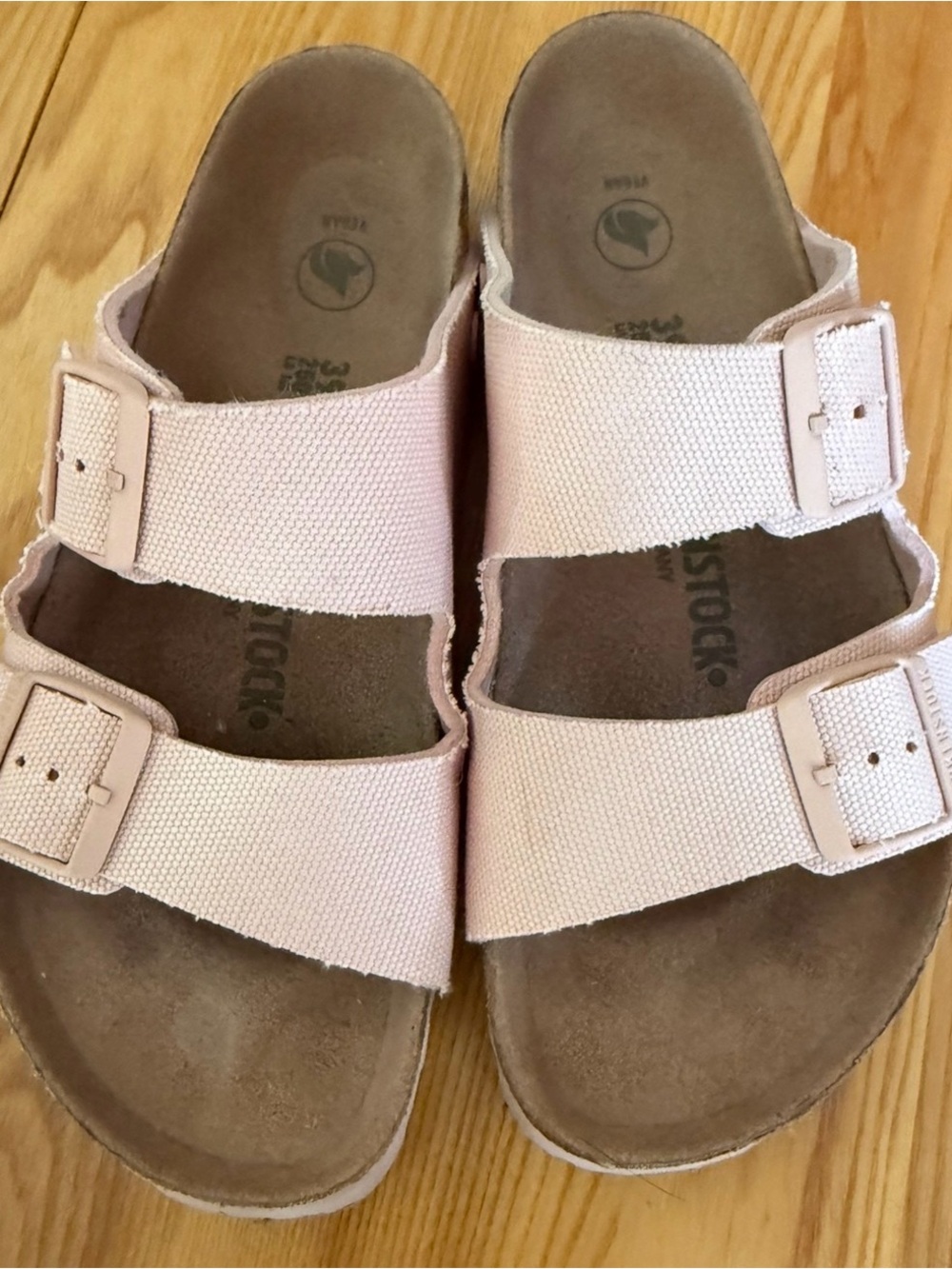 Birkenstock Arizona Women’s Double-Strap Vegan Sandals in Light Pink 39 8-8.5 - Picture 3 of 5